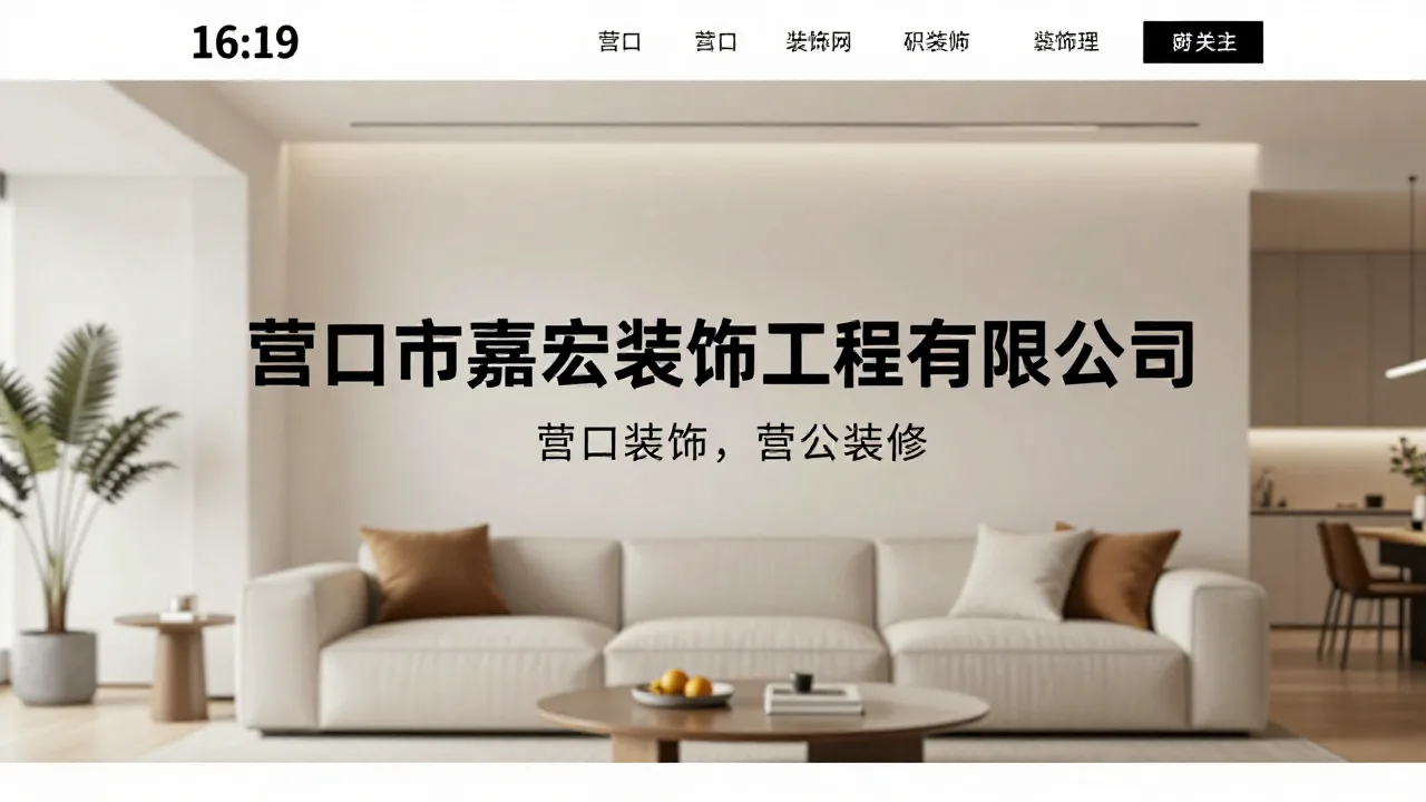 营口市嘉宏装饰工程有限公司 首页主视觉